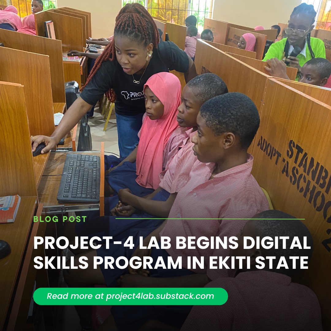 project4_lab's tweet photo. Have you read our latest blog post yet?

Head over to our blog to learn more about the impact we're making! 

https://t.co/1PJiPtafCK

#Project4Lab #TheProject4LabInitiative #DigitalSkills #DigitalLiteracy #EmpoweringRuralCommunities #EkitiState #Nigeria https://t.co/I61CQiHT3T