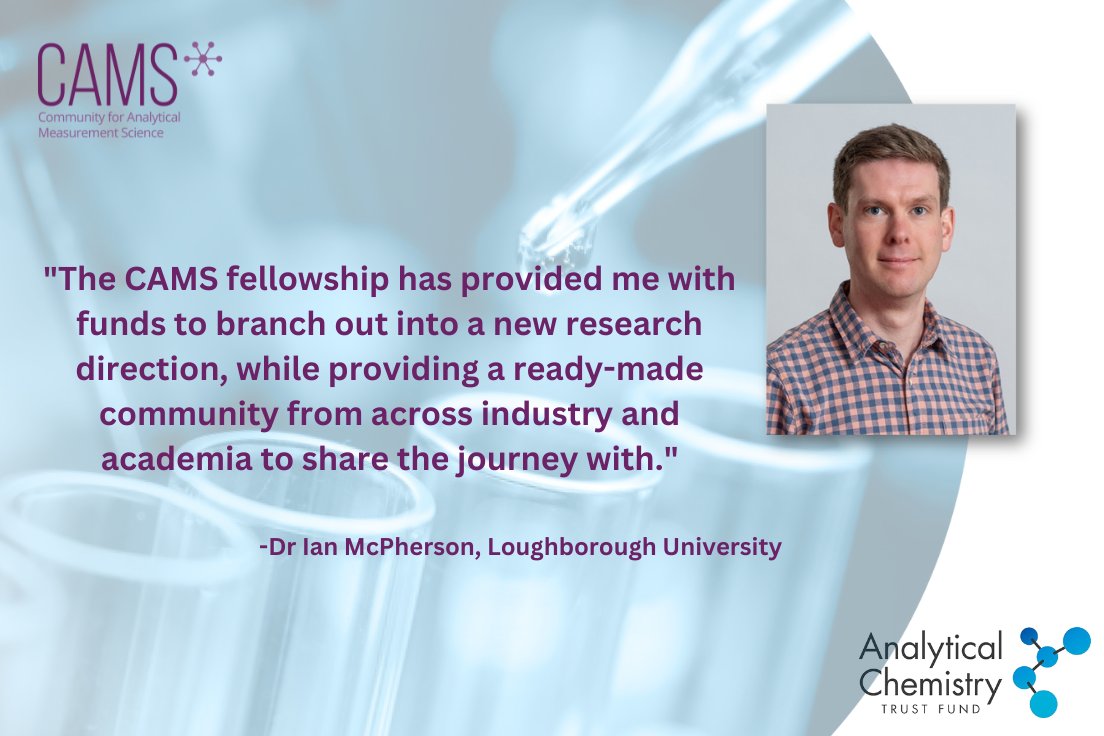 CAMS_UK's tweet photo. The ACTF and CAMS Fellowships Call is open. Fellowships support early career analytical chemists establish a research identity. Apply today at- https://t.co/ae5Vq3aQ85

Here's how the Fellowship award supported 2023 Awardee, Ian McPherson >
#Fellowship #CAMSUK https://t.co/G7HNfe0ZNP