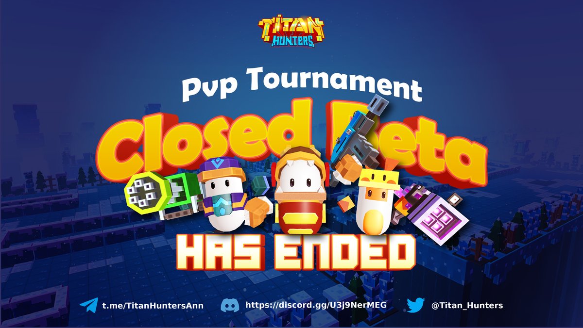 Titan_Hunters's tweet photo. 🚨THE PVP TOURNAMENT CLOSED BETA HAS ENDED
🗣 A colossal "THANK YOU" to all our fearless hunters who joined the fray!
💪Stay tuned for thrilling updates on the OPEN BETA
#Titanhunters $TITA #GameFi #updates #openbet https://t.co/zElMcqJQHW