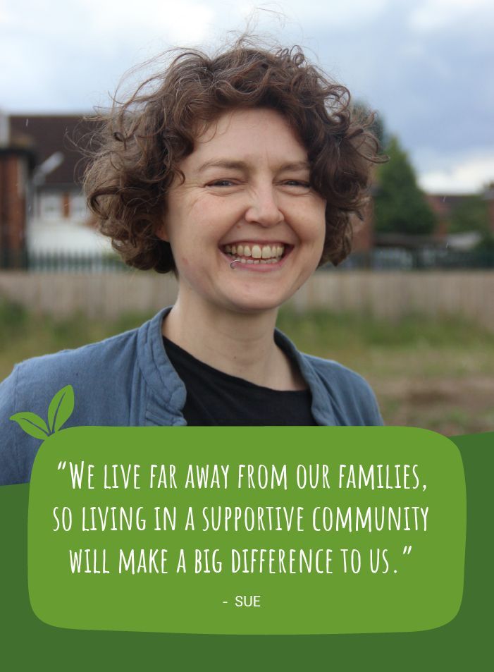 Meet co-op member &amp; resident, Sue:  "We currently live far away from our families, so living in a supportive community will make a huge difference to us."

Don't miss out on your chance to be part of York's first #housingcooperative. Apply for a house at lowfieldgreencoop.uk