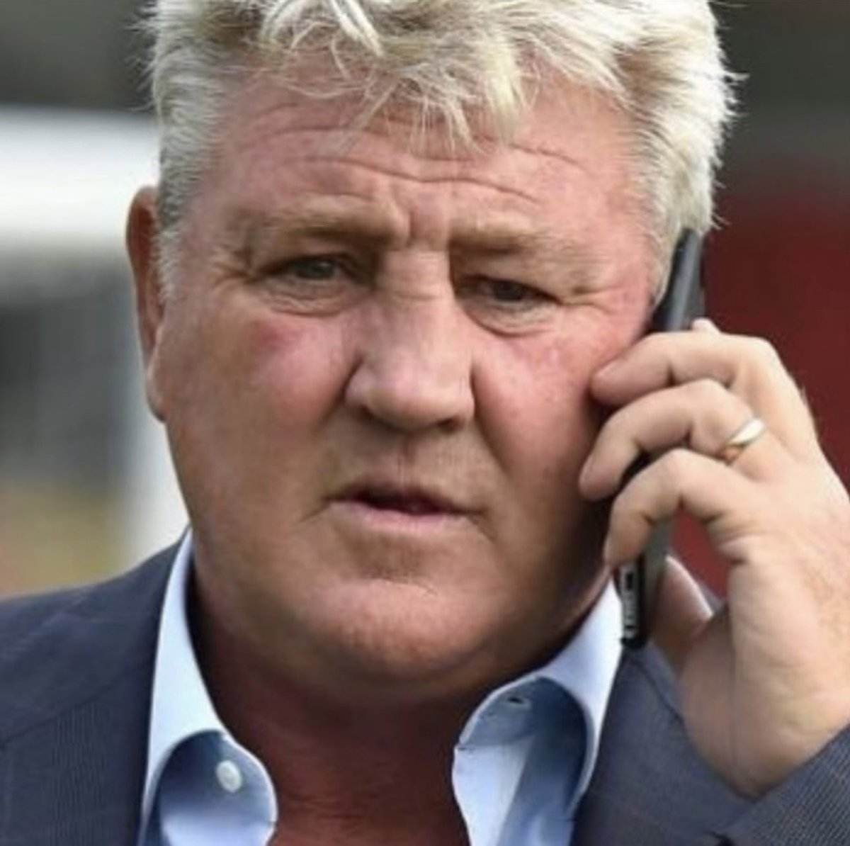“Is that the F.A?

It’s Steve…

Steve Bruce.

Yes, I’ll hold…”

**Fires up the XJ8**