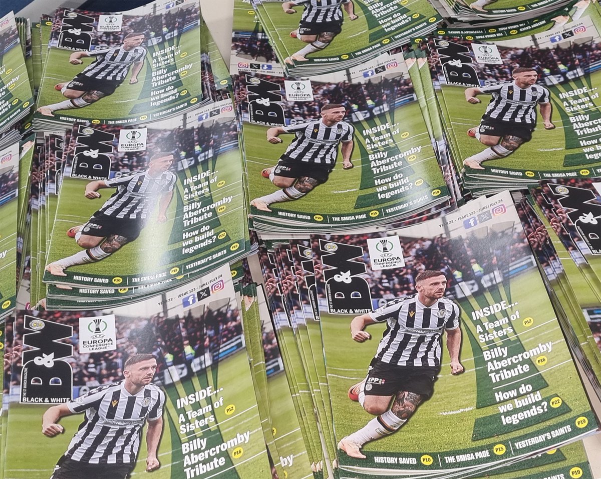 Black and White the <a href="/saintmirrenfc/">St Mirren FC</a> magazine is out now!!! Subscribe now and get a FREE magazine. Prize draw in every issue