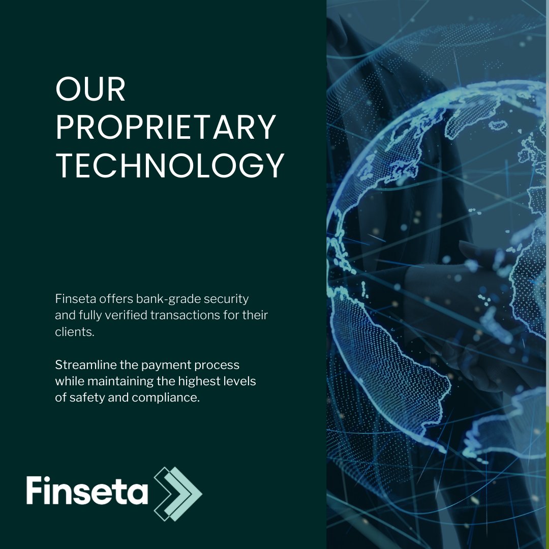 _finseta's tweet image. Finseta&apos;s #ProprietaryTechnology sets us apart in the international payments space.

Powered by our own built systems, #Finseta offers bank-grade security and fully verified transactions for their clients. 🔒

Get in touch today: eu1.hubs.ly/H0b3LqK0