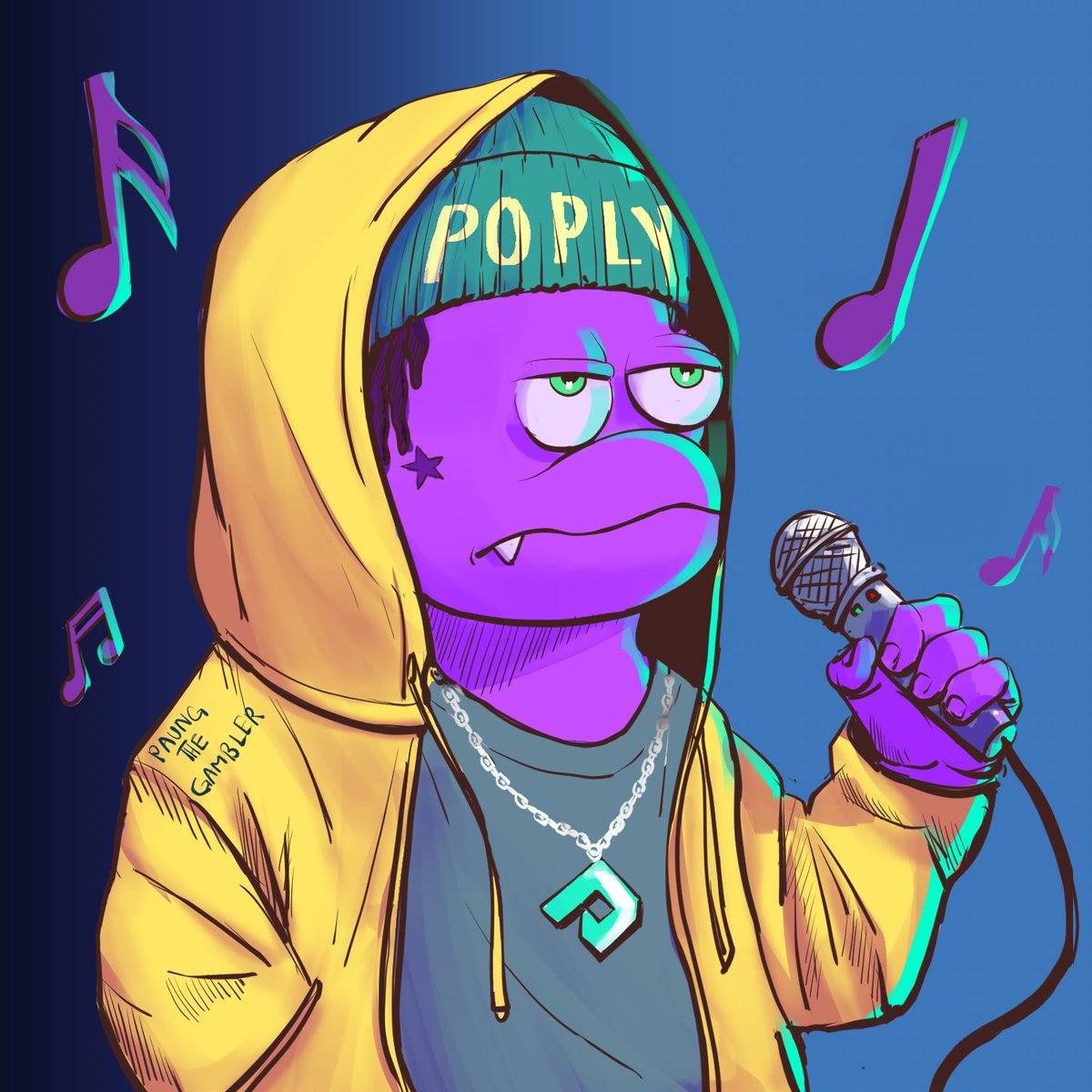 paungthegambler's tweet photo. Gm fam 
Today ​, i made fanart for @poply_xyz and @monadians_xyz 

Sing until the sound stops https://t.co/Zkuc3E5gqm