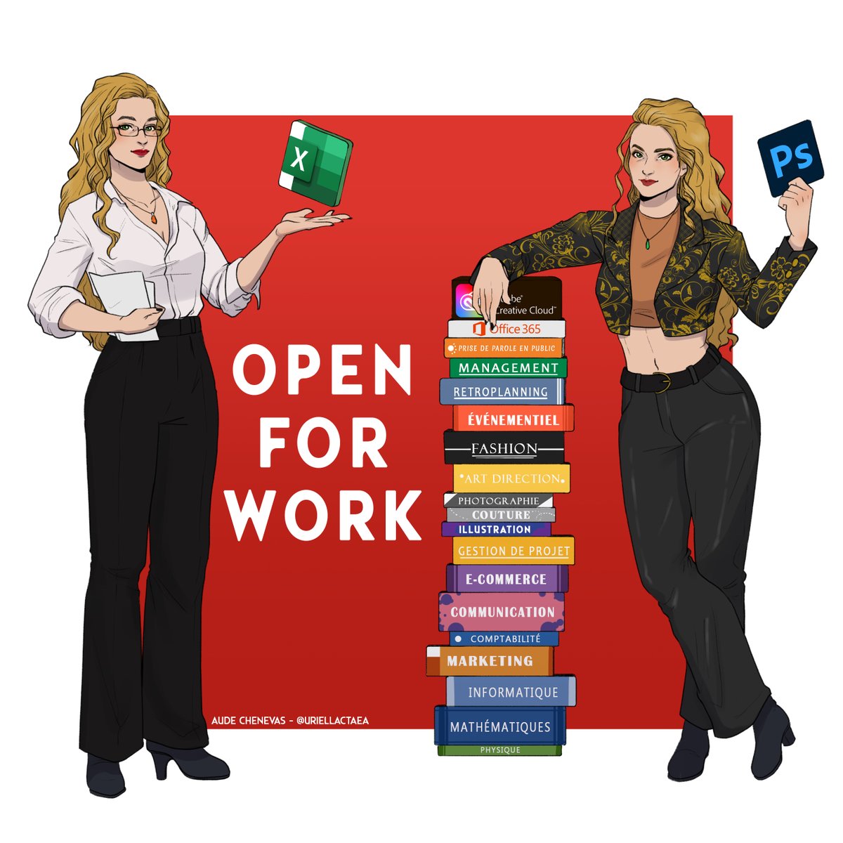 uriellactaea's tweet photo. Ahoy ! Je recherche ma prochaine aventure professionnelle à la rentrée ✨ 
Cheffe de projet/Directrice Artistique, en freelance ou sous contrat, j'apporte l'ordre au chaos et dompte toutes les deadlines. Spé' JV, JDR, Mode - et beaucoup de diplômes 
➡️https://t.co/vFcV84Qfjz https://t.co/dFnn8EAMSh