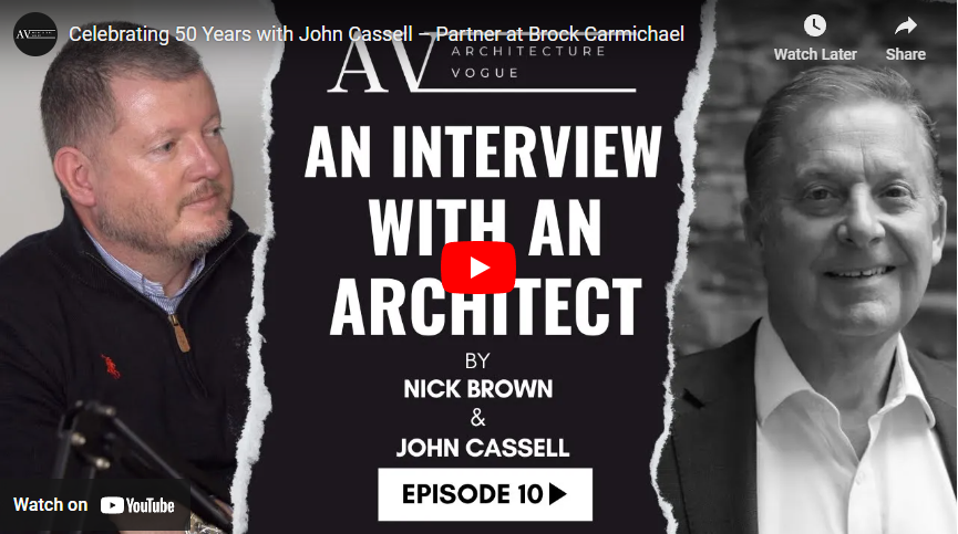 In a recent interview with Nick Brown of Architecture Vogue Magazine, John Cassell discusses how innovations in the field have transformed the practice of architecture from what is was 50 years ago when Brock Carmichael was founded.

Full interview here👇
architecturevogue.com/podcast-episod…