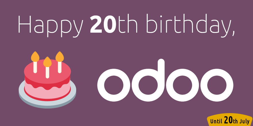 garazdcreation's tweet photo. When is Odoo's birthday? Let's find out and celebrate it together: https://t.co/n3GDYcbjKK
For this event, get powerful marketing and sales apps with a 20% discount until July 20 https://t.co/T0wt0FMK3w

#odoo #odooapps https://t.co/HjL6QsRoPe