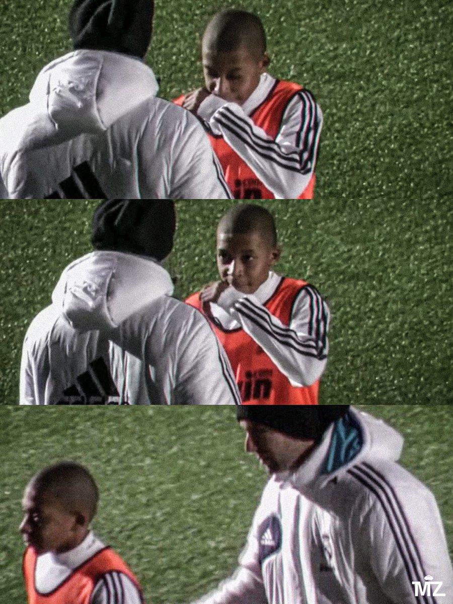 🚨Exclusive RMTV footage of Zidane training young Kylian Mbappé at Real Madrid.