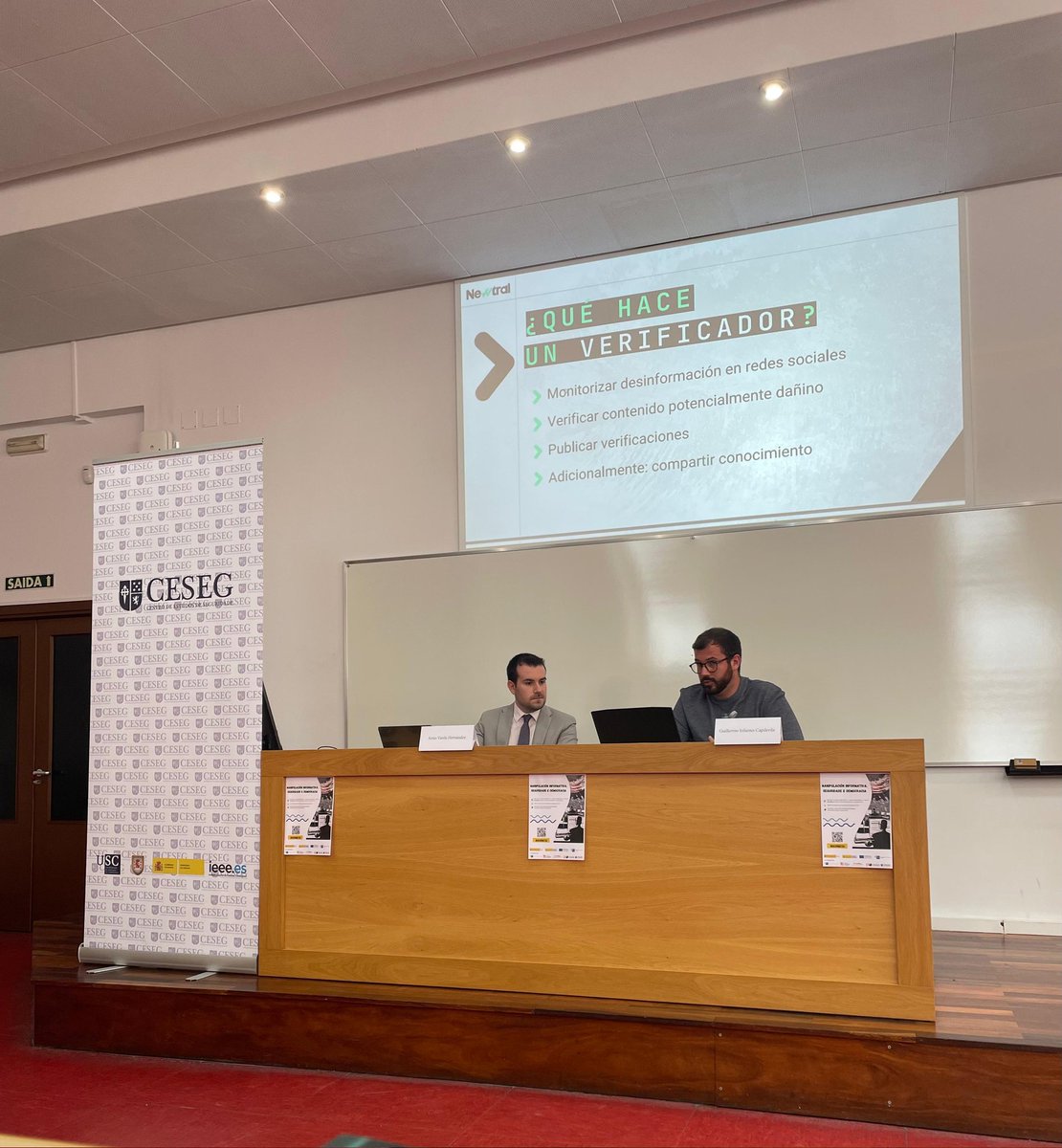 cesegusc's tweet photo. Taller sobre identificación de noticias falsas @guincap_ @varelaanxo_ @cesegusc @UniversidadeUSC https://t.co/egcTo2OAn1