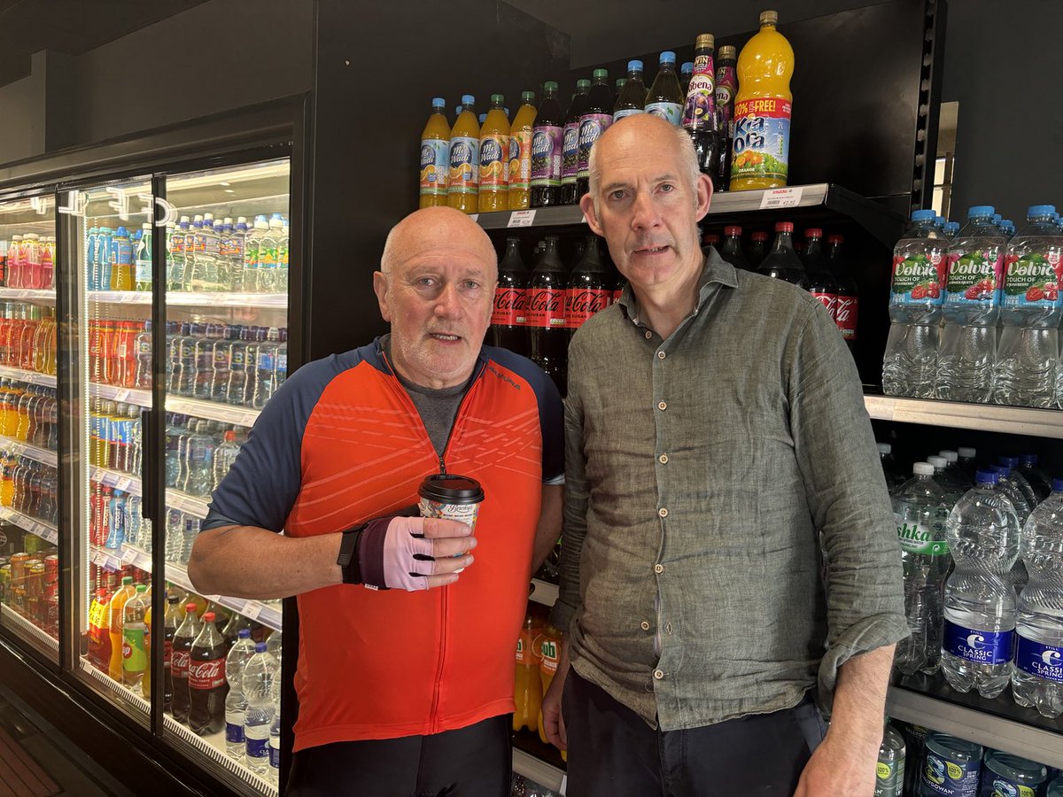 mizento's tweet photo. Day 3 has started and we are in Ballaghadereen Mayo Stopped for coffee and Tommy in Spar, heard about our charity and sponsored the coffee. Thanks Tommy . https://t.co/fyyXF7Csto
