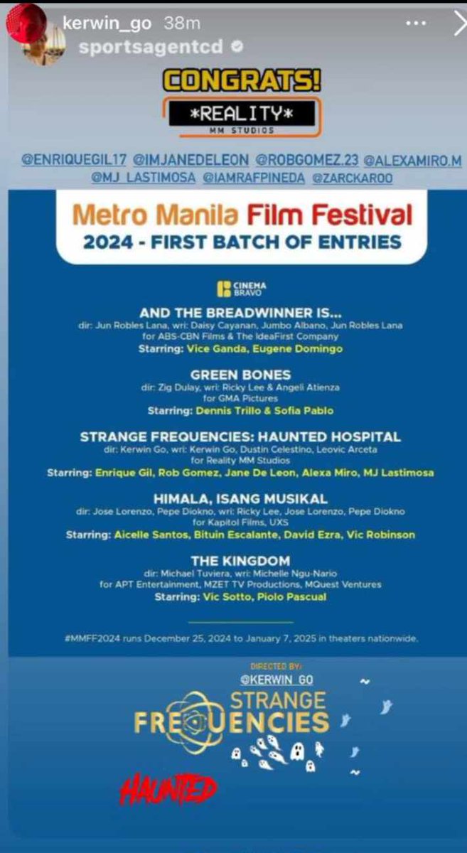 LizquenUltimate's tweet photo. Yeyyyyy!!!
Enrique Gil is back of doing Horror film after 12 years and we are all soooooo excited for this Quen👏👏👏 Congratulations to all the artists, staff and crews behind this movie for making it to #MMFF2024
ctto 💞
#EnriqueGil #SFHH https://t.co/UNTTcAQuAn