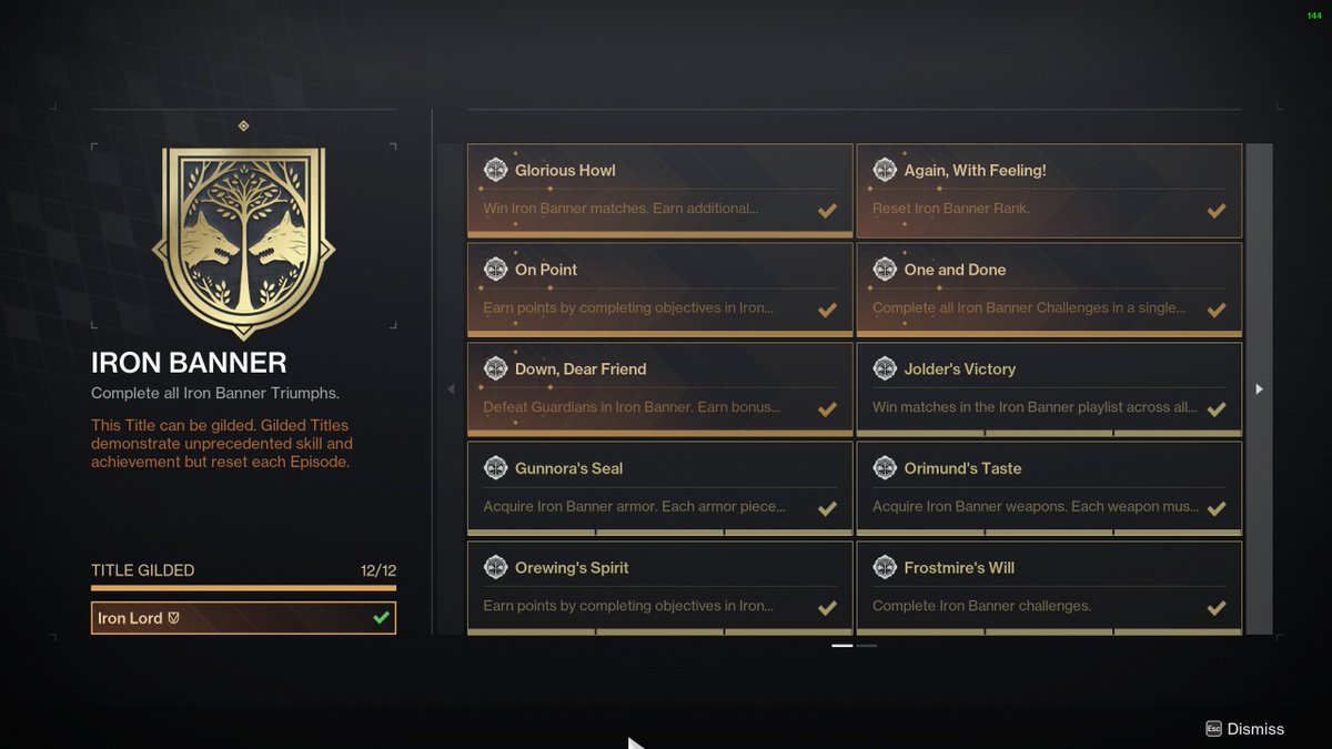 Got Iron Lord and gilded it for the first time in one celeberation. I FINALLY GET TO REST. ERGH.