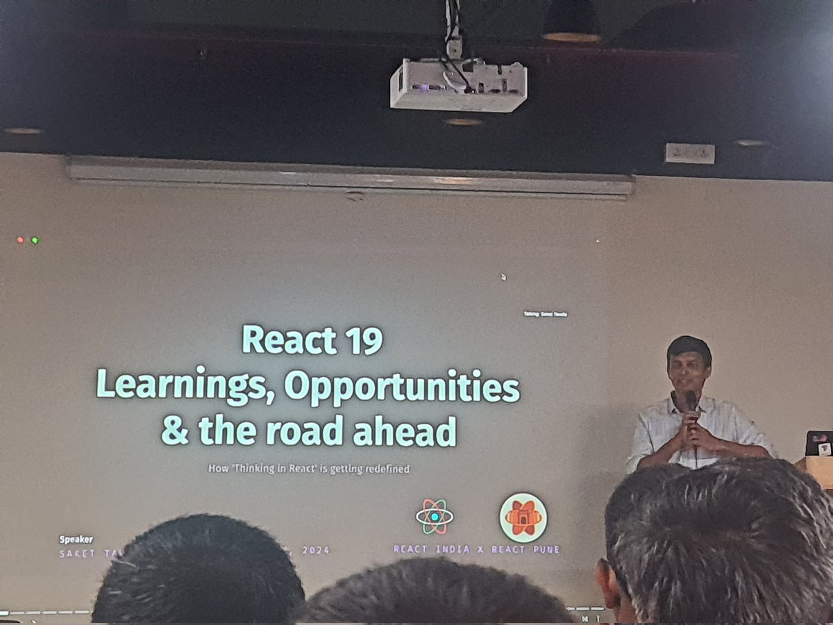 AlwazFarooqui's tweet image. Last week, I attended a Reactjs meet-up at Equal Experts, Pune.
It had amazing sessions, and I learned about React19, Lazy loading, Suspense, Signals vs. States, etc.
Thanks to the speaker for conducting these sessions.
@shrinivasshah
@SaketCodes
@ReactPune
@react_india