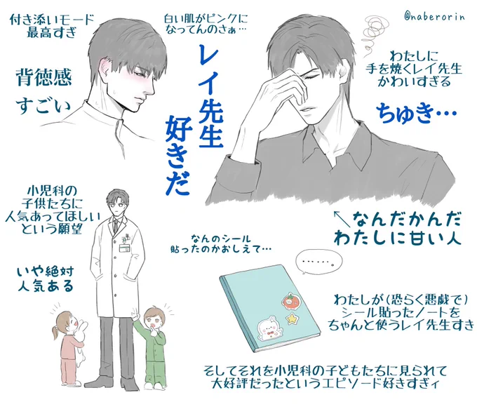 本アカに載せてたレイ先生②
描き始めて2枚目とかだった気がする
とんでもない沼に足を突っ込んでしまったことにまだ気付いてないときの落書き…… 
