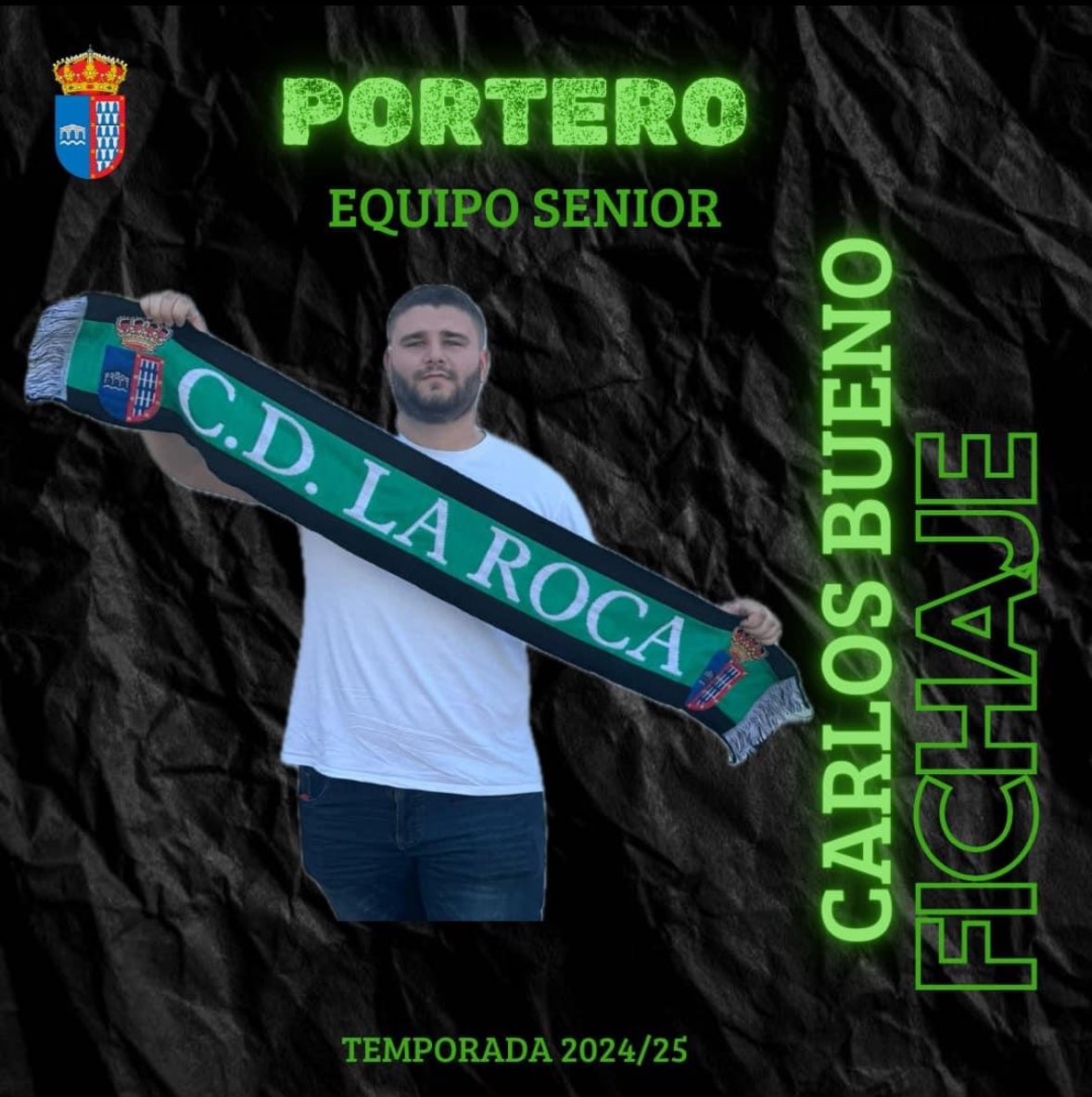 ¡SEGUNDO FICHAJE DEL EQUIPO SENIOR!

Carlos se incorpora al equipo. Un portero procedente del Valdebotoa, muy seguro y comprometido hasta el final con este equipo. 

🙌🏾 ¡BIENVENIDO CARLOS! 🙌🏾

#lailusionquenosune #sentimientoverdinegro💚🖤