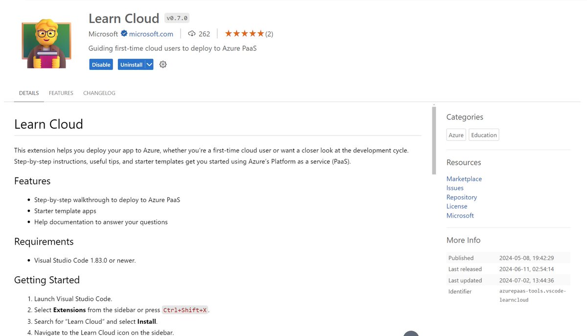 Introducing Learn Cloud: A VS Code Extension to simplify your First Deployment to the Cloud. techcommunity.microsoft.com/t5/microsoft-d…
