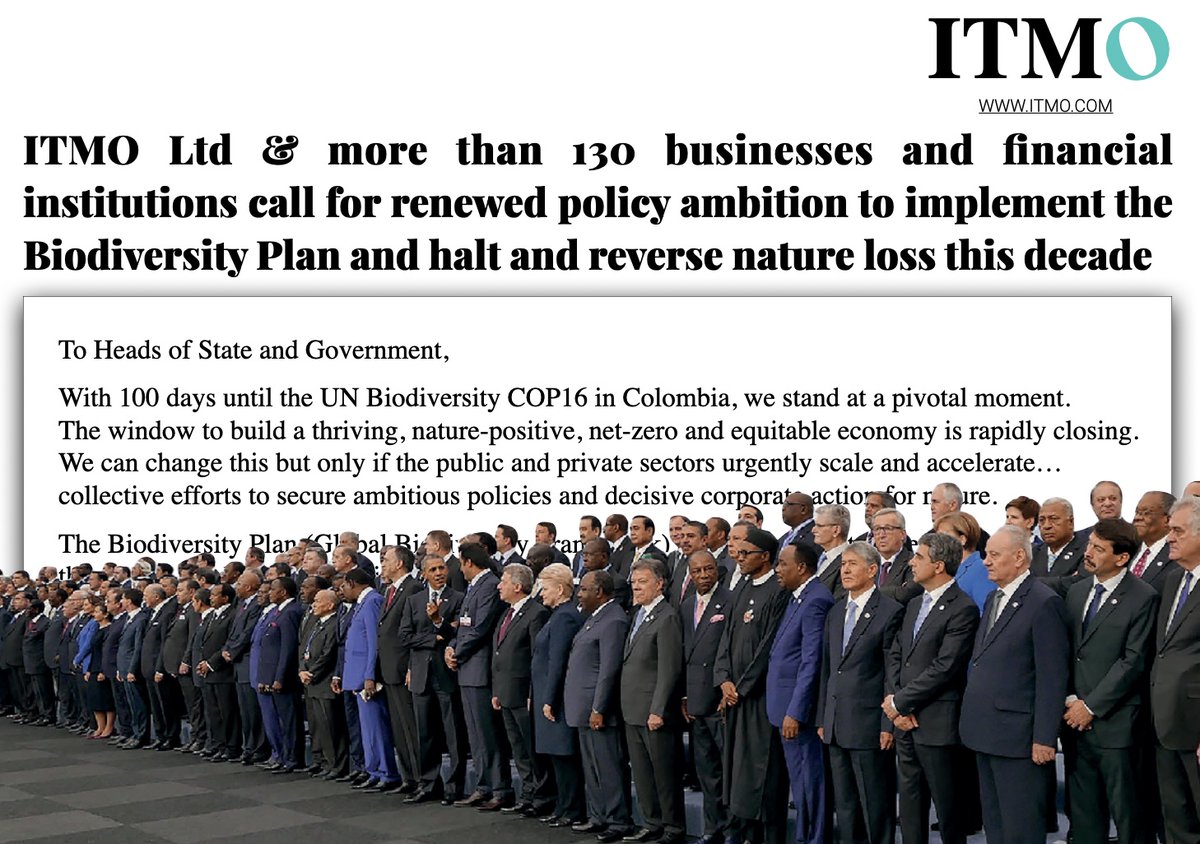ITMO Ltd. (@itmoltd) on Twitter photo ITMO is proud to be supporting the <a href="/BfNCoalition/">Business for Nature</a> Business Statement for our Nature and Biodiversity with more than 130 other businesses and financial institutions businessfornature.org/business-state… #biodiversity #ITMOs #Nature #CarbonCredits ITMO is proud to be supporting the <a href="/BfNCoalition/">Business for Nature</a> Business Statement for our Nature and Biodiversity with more than 130 other businesses and financial institutions businessfornature.org/business-state… #biodiversity #ITMOs #Nature #CarbonCredits