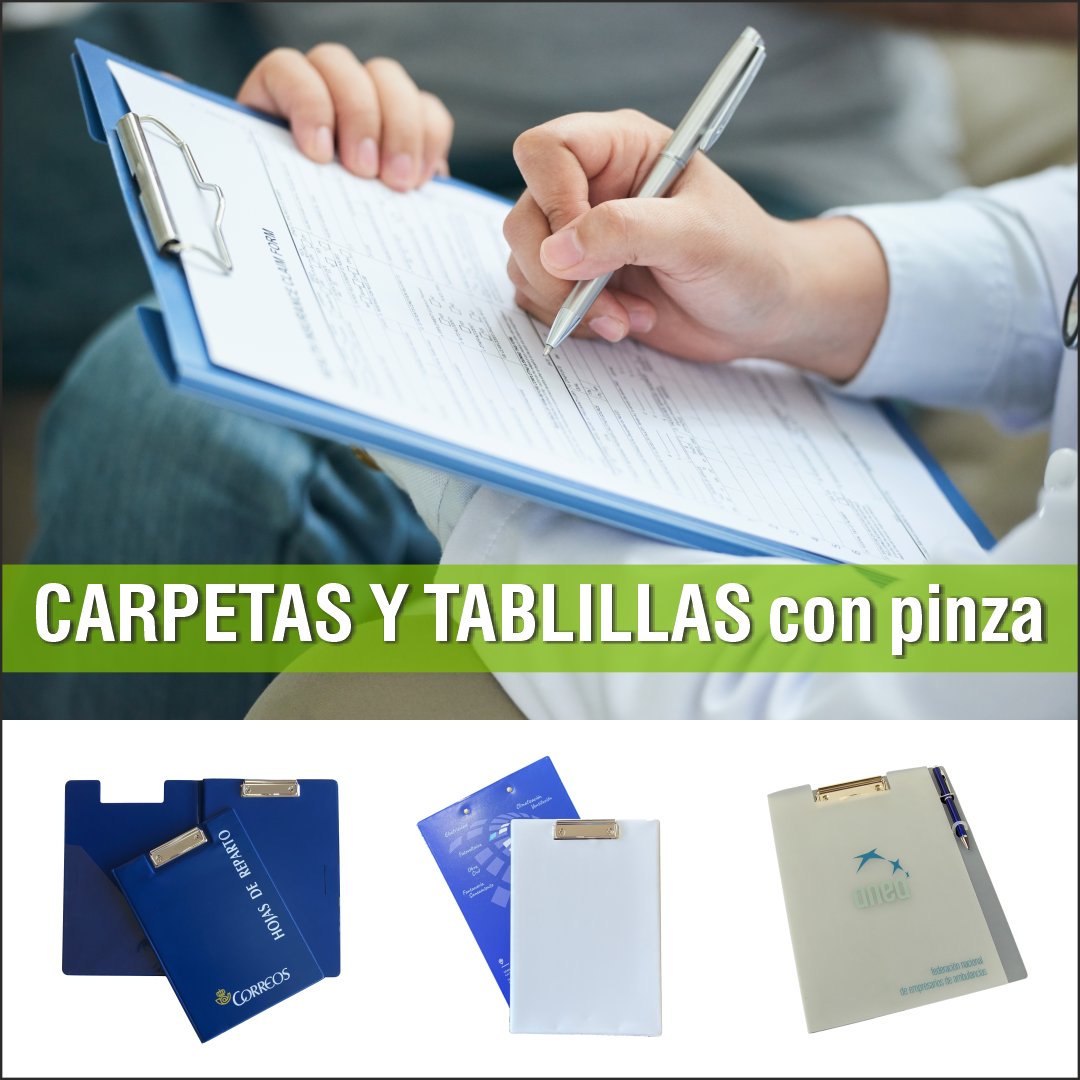 ComercarSC's tweet image. #CarpetaPinza y #TablillaPinza para sujeción de hojas o bloc, resistentes y ligeras para escribir sin apoyo.

#Comercar #SomosFabricantes #Comunicación #Publicidad #Marketing #Merchandising #Eventos #ImpresiónDigital #Serigrafía #IFEMA #IFEMAMadrid #Aimfap #Promogift #Cprint