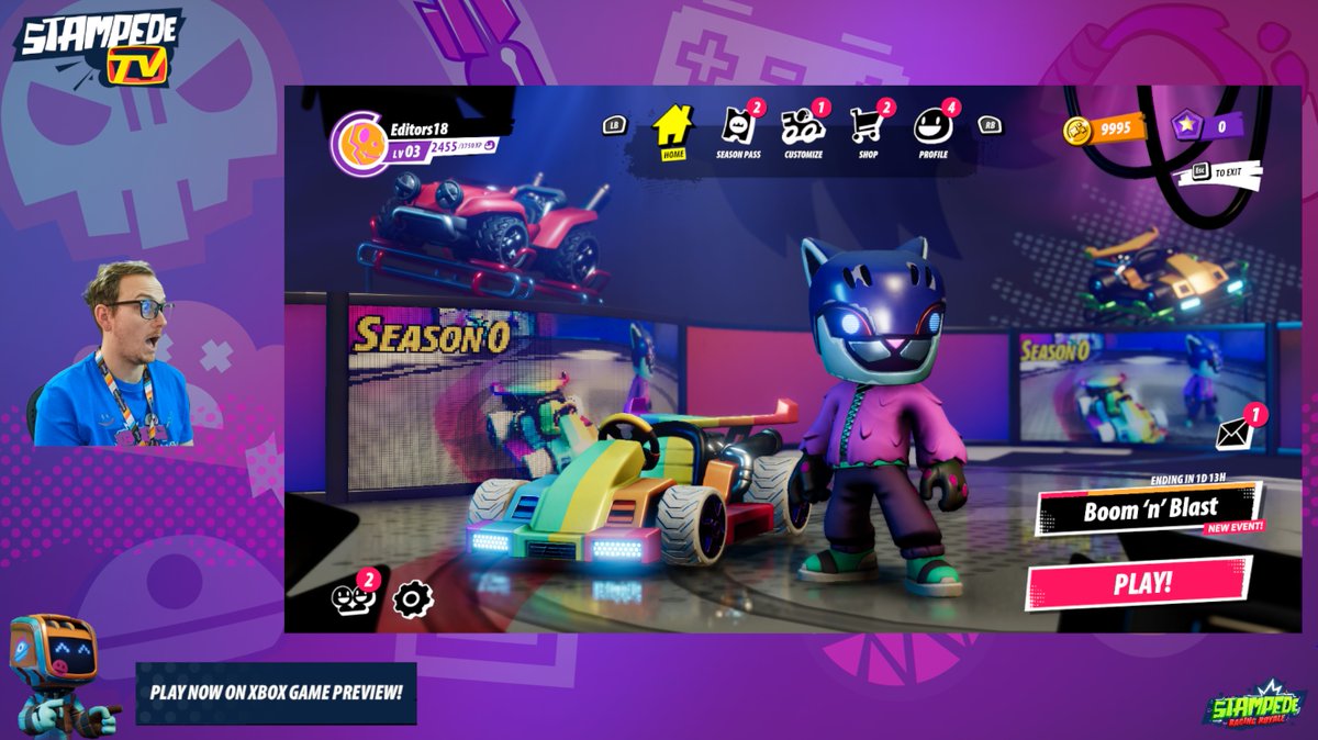 StampedeRacing's tweet photo. let's play Stampede: Racing Royale on Twitch!

join us from 3pm UK time today to play vs devs, earn Twitch Drops, and be part of some Stampede shenanigans 💥  

↪️ https://t.co/i3QYCJqH6J https://t.co/XNgip0f4mv