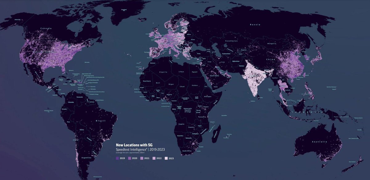 theepicmap's tweet image. Global 5G availability by country