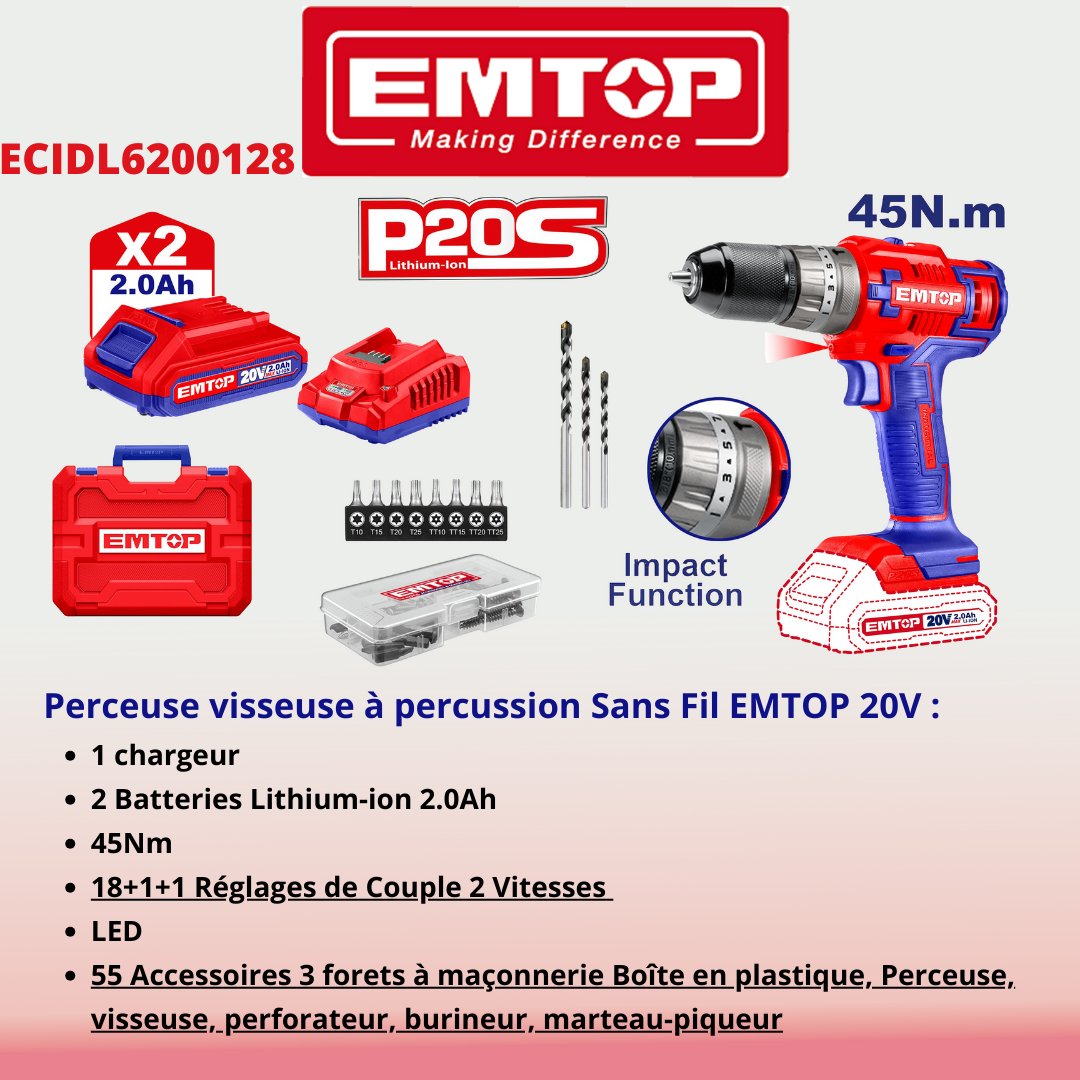 EMTOP_FRANCE's tweet image. Explorez la puissance et la polyvalence des perceuses visseuses EMTOP France! 🔧 

Nos outils sont conçus pour répondre à tous vos besoins.

Boostez votre atelier avec EMTOP France🚀

#EMTOP #PerceuseVisseuse #Bricolage #Outillage #DIY #EMTOPFrance