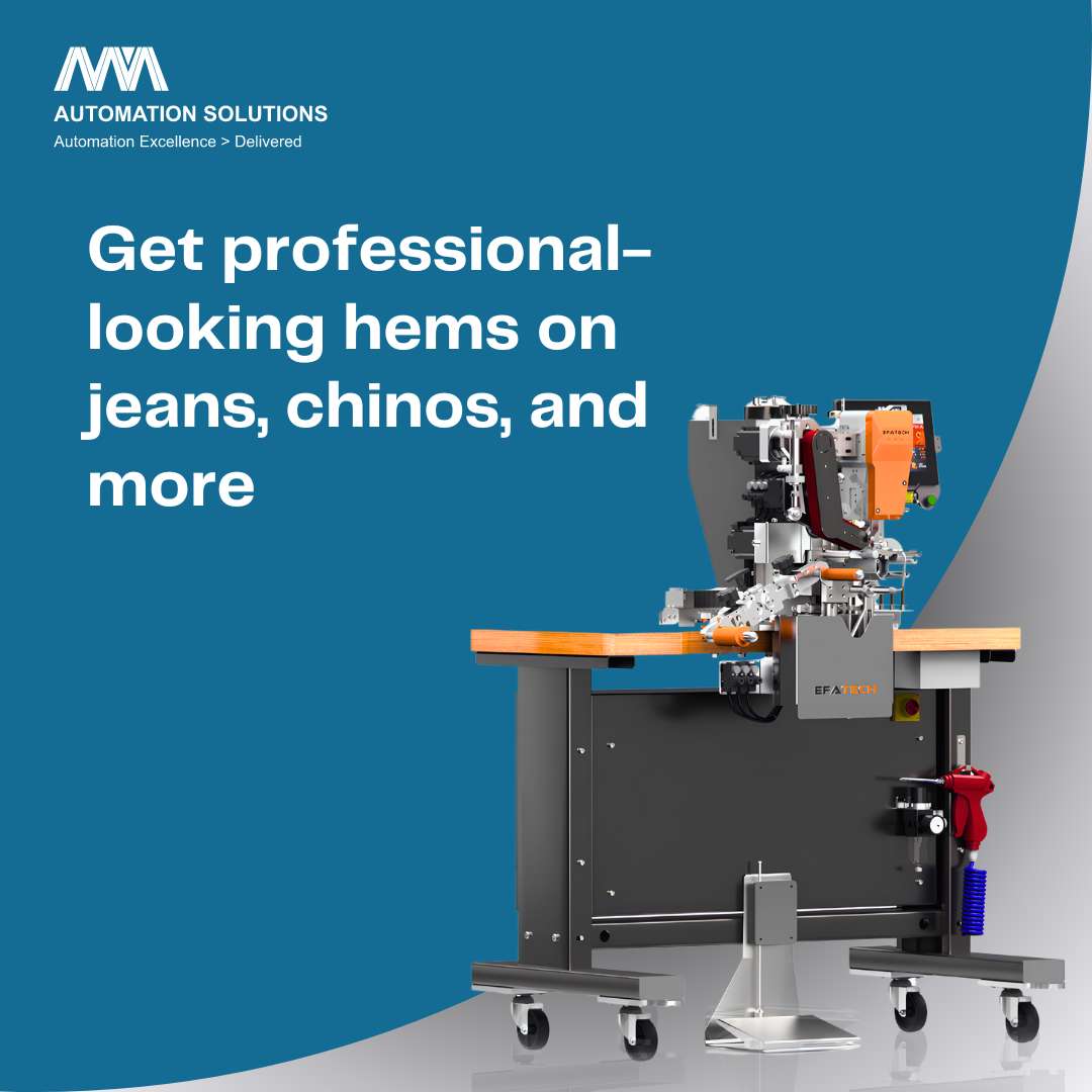 amautomation's tweet photo. Hems for heavy fabrics made easy! This machine handles thick materials like a dream.
#Hemming #Denim #Automation #ApparelManufacturing #Efatech #BottomHemming https://t.co/MQWwdHy98f