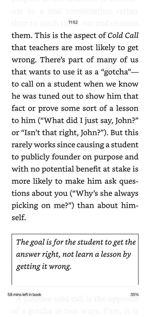 BodilUK's tweet image. Honestly I’m not sure what Lemov could do to make it clearer that cold call (or call it what you want) isn’t a “gotcha”