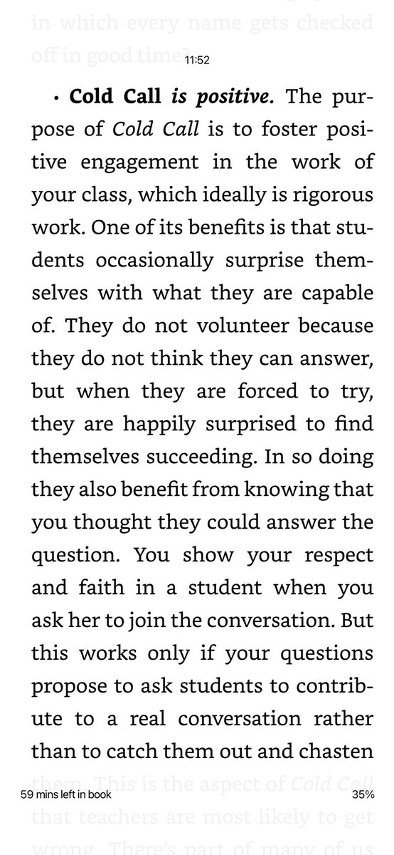 BodilUK's tweet image. Honestly I’m not sure what Lemov could do to make it clearer that cold call (or call it what you want) isn’t a “gotcha”
