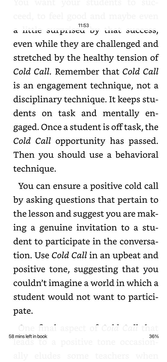 BodilUK's tweet image. Honestly I’m not sure what Lemov could do to make it clearer that cold call (or call it what you want) isn’t a “gotcha”