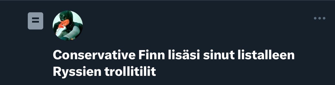 Haha! Tällaista hölskyotsaa alkoi ottaa ohimoon.