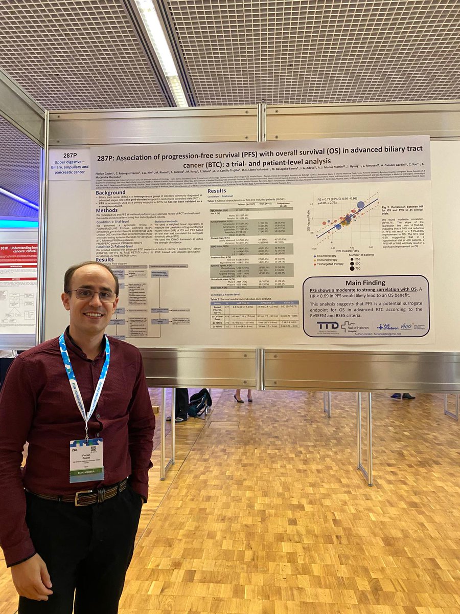 📍TTD-Registro Español de Tumores Digestivos #RETUD cohorte BTC correlación de PFS-OS: Estudio con la colaboración del grupo RETUD

➡️Correlación entre SLP y SG en pacientes con cáncer de la vía biliar avanzado que reciben tratamiento sistémico antitumoral

🧵(1/2) #ESMOGI24