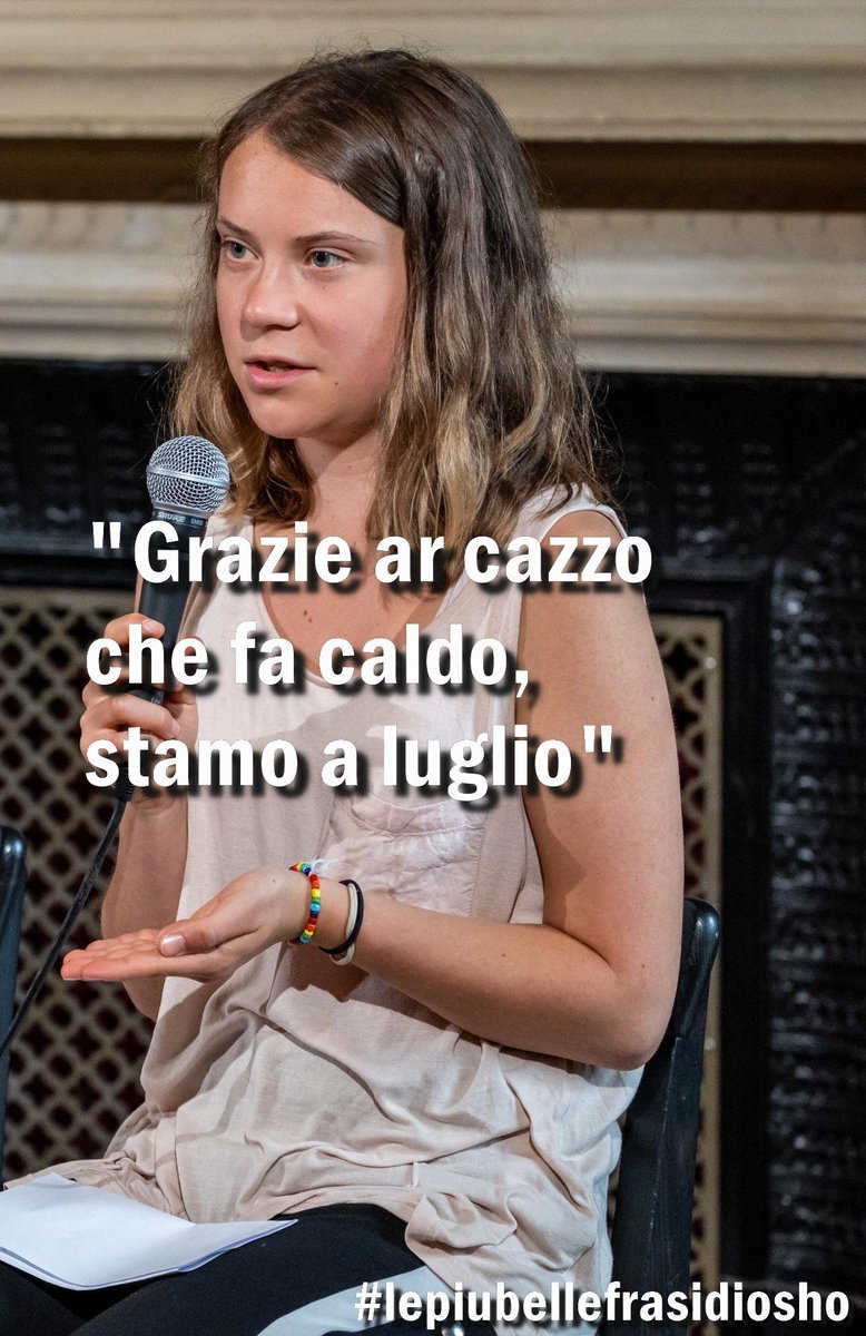 lefrasidiosho's tweet photo. Il riposizionamento di #GretaThunberg 
#caldo https://t.co/yepi2kOsEG
