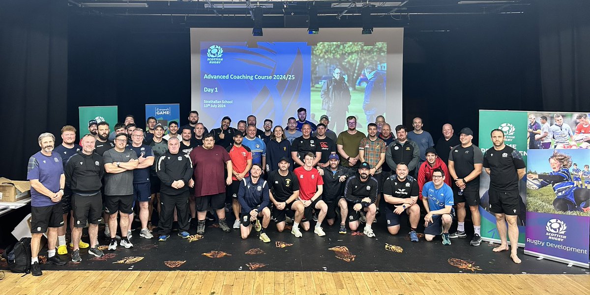 SRCommunityGame's tweet photo. This weekend saw the start of this season’s Advanced Coaching Course, with coaches from across the country spending a weekend @StrathallanSchl for a weekend residential to kick off their year long journey.

If you are keen on next year’s course, check out our Aspiring Courses to get ready