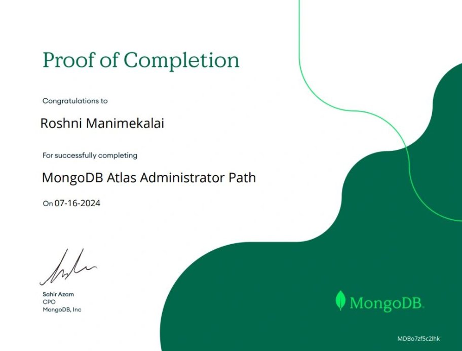 RoshniManimekal's tweet photo. Excited to share that Iโve completed the MongoDB Atlas Administrator Path! ๐ I can now efficiently manage, secure, and optimize MongoDB databases. Ready to leverage these skills in upcoming projects!
#MongoDB #MongoDBAtlas #DB_Administrator #TechSkill #CareerGrowth #DB_security https://t.co/aXNUZeO4UR
