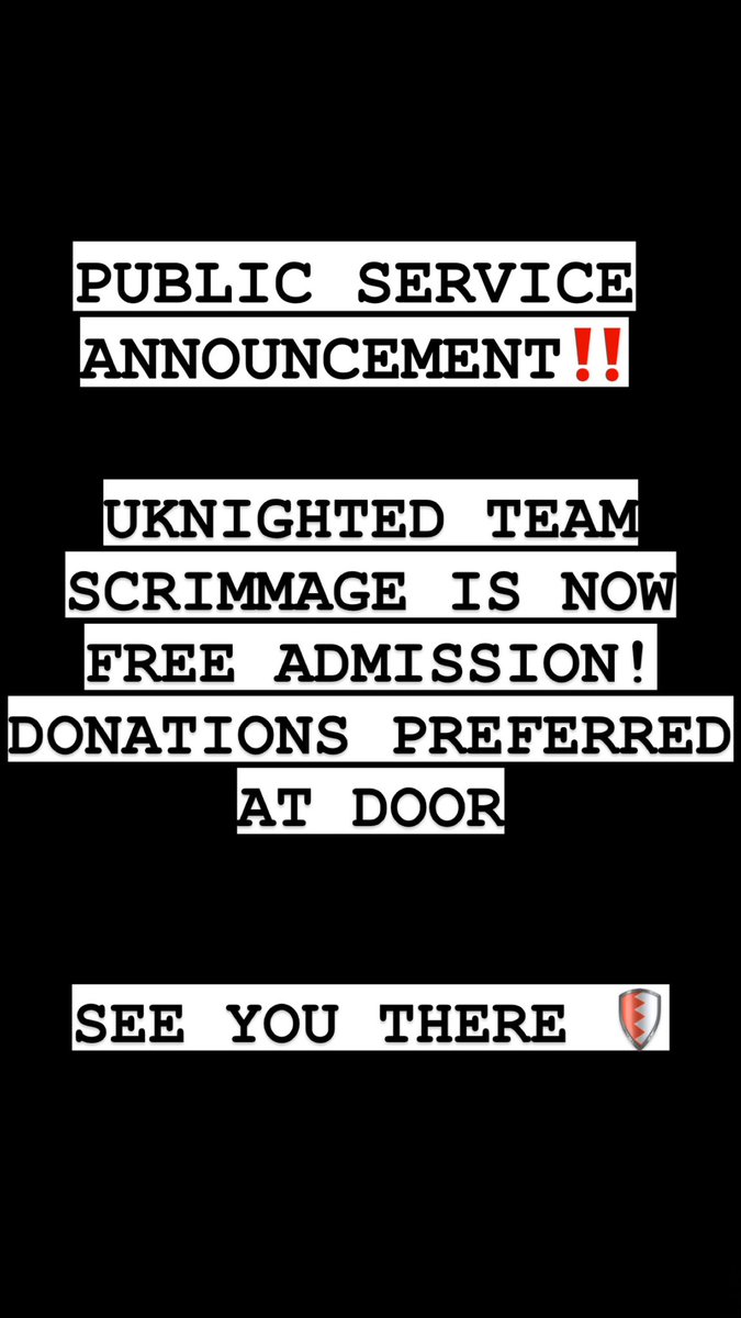 Inter-squad scrimmage Wednesday is now Free Admission! Donations preferred at the door, come see the best basketball in the city.

#uknighted🛡️