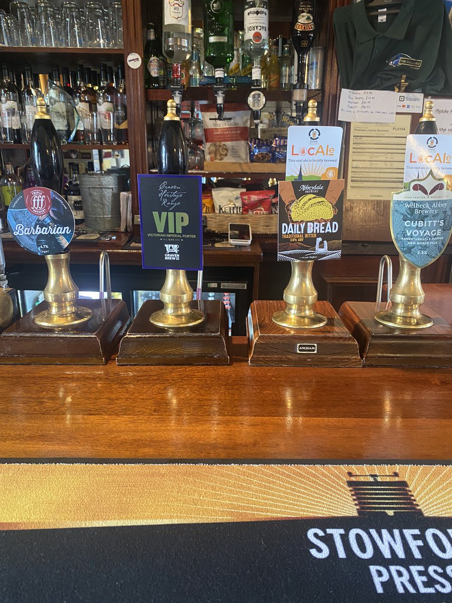Real Ale House (@mallard_worksop) on Twitter photo #RealAle on Tuesday:
<a href="/WelbeckAbbeyBry/">Welbeck Abbey Brewery</a> Cubitt’s Voyage
<a href="/AbbeydaleBeers/">Abbeydale Brewery</a> Daily Bread
<a href="/CravenBrew/">CRAVEN BREW CO.</a> VIP &
<a href="/TriplefffBrewer/">Triple fff Brewery</a> Barbarian
Plus ciders from @WestonsCiderMil
Card payments accepted
Outdoor seating available
Open 12-9pm
Please repost #RealAle on Tuesday:
<a href="/WelbeckAbbeyBry/">Welbeck Abbey Brewery</a> Cubitt’s Voyage
<a href="/AbbeydaleBeers/">Abbeydale Brewery</a> Daily Bread
<a href="/CravenBrew/">CRAVEN BREW CO.</a> VIP &
<a href="/TriplefffBrewer/">Triple fff Brewery</a> Barbarian
Plus ciders from @WestonsCiderMil
Card payments accepted
Outdoor seating available
Open 12-9pm
Please repost