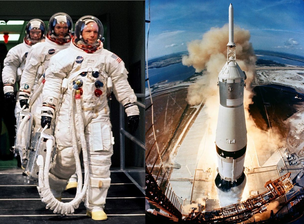 Chris Hadfield (@cmdr_hadfield) on Twitter photo Those 3 men climbed into that tiny capsule atop that huge rocket and left Earth for the Moon.
Neil, Mike and <a href="/TheRealBuzz/">Dr. Buzz Aldrin</a>, I salute your courage and unending impact.
55 years ago today. Those 3 men climbed into that tiny capsule atop that huge rocket and left Earth for the Moon.
Neil, Mike and <a href="/TheRealBuzz/">Dr. Buzz Aldrin</a>, I salute your courage and unending impact.
55 years ago today.