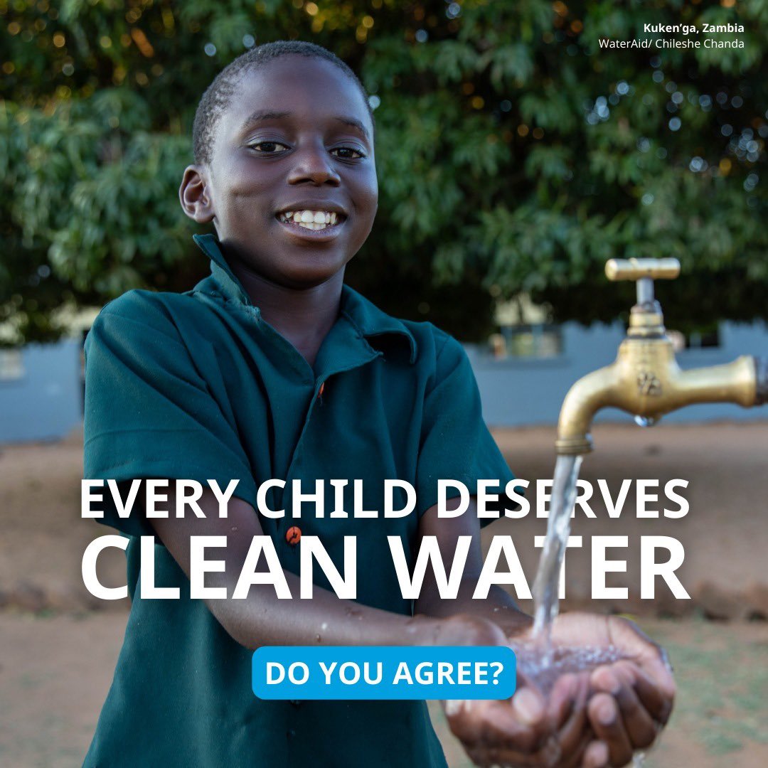 Every child deserves the chance to grow up healthy and strong. Support our call in providing clean water for every child, everywhere. 

🚰🚰🚰

#WaterAidWestAfrica