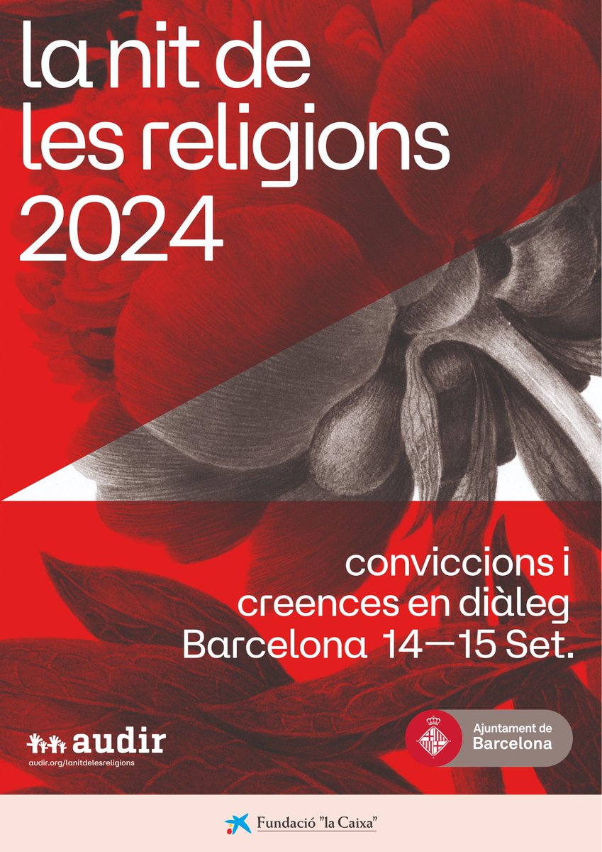 📌 Torna "La Nit de les Religions. Conviccions i Creences en Diàleg" de Barcelona!

📆 14 i 15 de setembre

📝Consulteu el programa a: audir.org/lanitdelesreli……

👉 Us hi esperem!

<a href="/bcn_ajuntament/">Ajuntament de Barcelona</a> <a href="/FundlaCaixa/">Fundación ”la Caixa”</a> #nitreligions2024