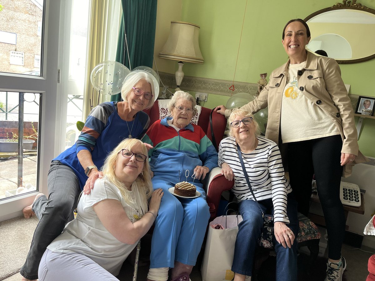 Happy birthday to Trudy who lives at #MuirLiving Smithy Court. Trudy is celebrating her 104th birthday today 🎉. Have a lovely day! 🎂
