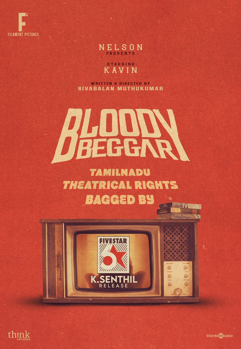 The fun-tastic family grows even bigger 🤩😍

Happy to have <a href="/five_senthil/">Five Star Senthil</a> bag the Tamil Nadu Theatrical rights of our #BloodyBeggar 💥🔥

<a href="/Nelsondilpkumar/">Nelson Dilipkumar</a> <a href="/Kavin_m_0431/">Kavin</a> <a href="/afilmbysb/">Sivabalan Muthukumar</a> <a href="/KingsleyReddin/">Reddin Kingsley</a> <a href="/sujithsarang/">Sujith Sarang</a> <a href="/JenMartinmusic/">Jen Martin</a> <a href="/Nirmalcuts/">Nirmal@editor</a> <a href="/ManimozhianRam2/">Manimozhian Ramadurai</a> <a href="/sv_sandhosh/">ACTION SANDHOSH</a>