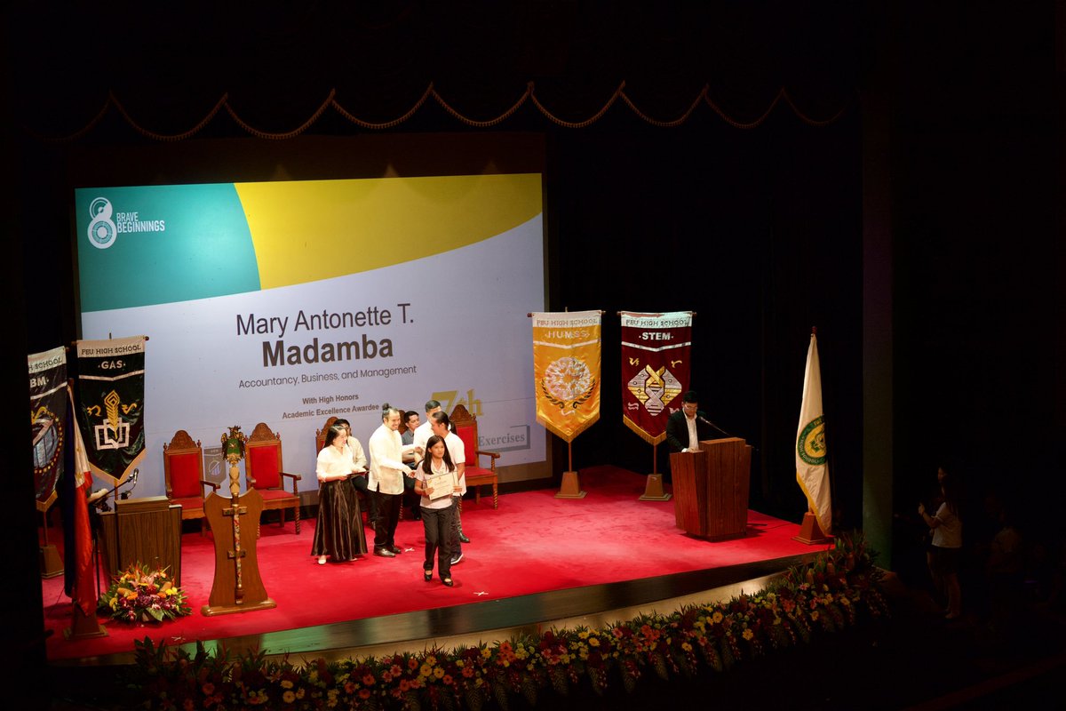 feuhighschool's tweet photo. FEU High School organized the Recognition Rites to acknowledge the academic and extracurricular achievements of junior and senior high school Tamaraws today, July 16, at the FEU Main Auditorium. #BraveBeginnings https://t.co/fWEKkdZrQl