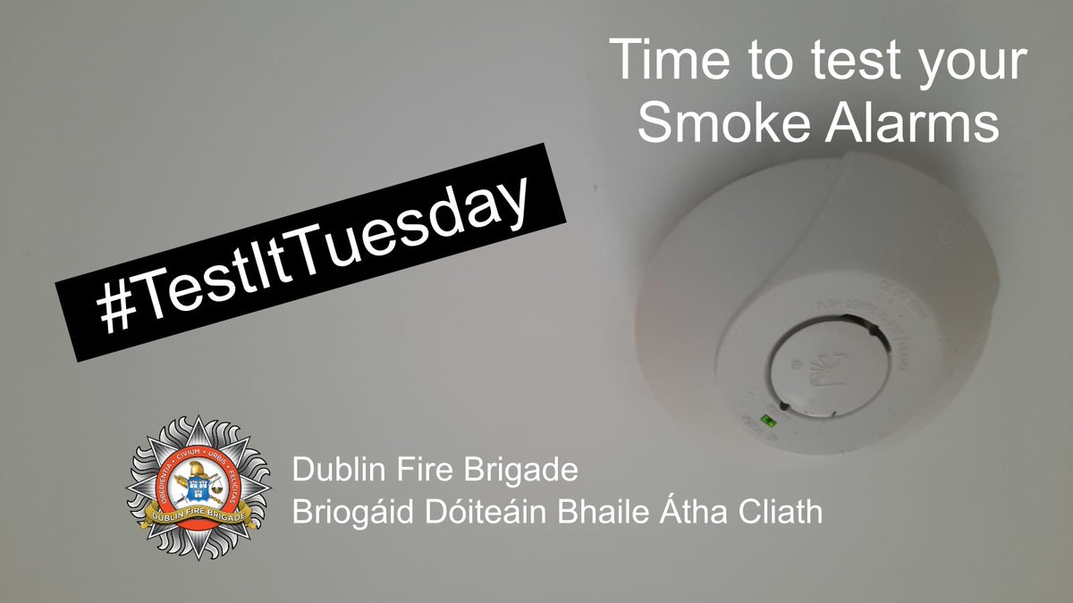 DubFireBrigade's tweet photo. When was the last time you checked your smoke alarm?

Check it today

A working smoke alarm will alert you to the presence of smoke in your home and give you the time to get out.

You should have at least one working smoke alarm on each floor of your home

#TestItTuesday https://t.co/xBLtOlwBmq