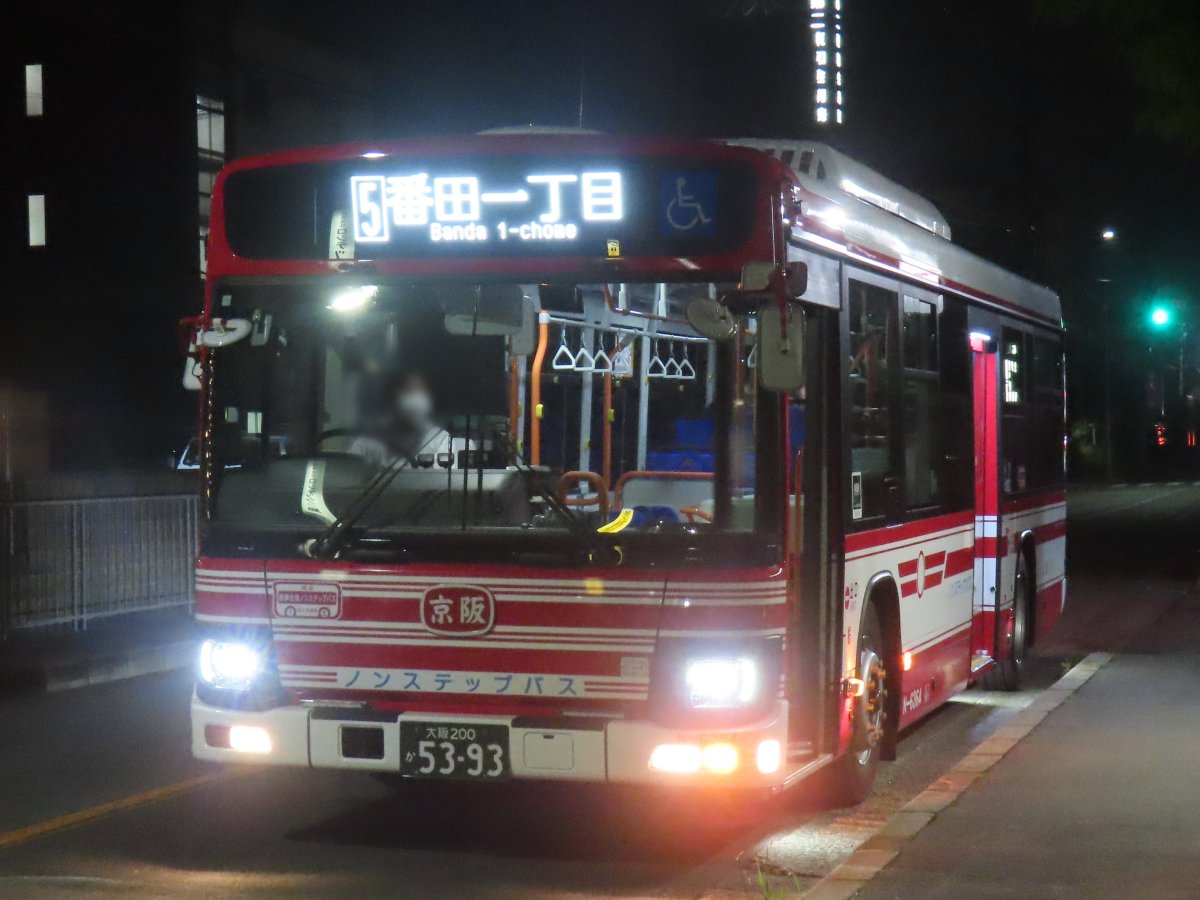 7/16 京阪バス 高槻(営)N-6364 いすゞ2RG-LV290N4 [5]番田一丁目行