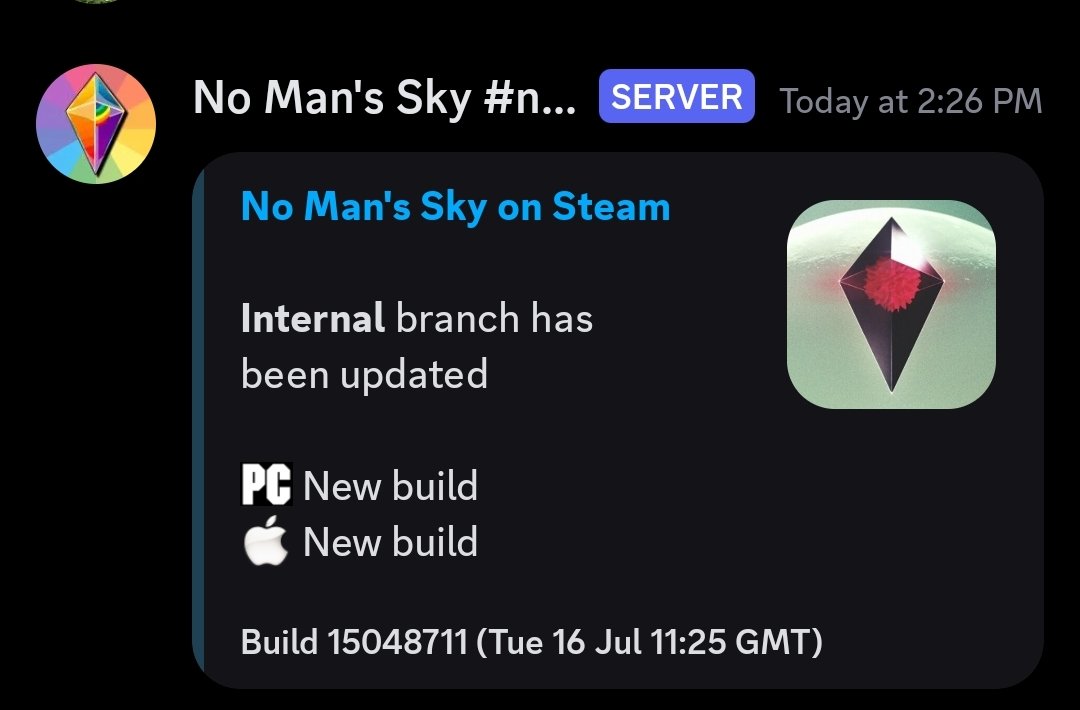 HeRo2yo's tweet photo. Internal branch has been updated on Steam

@NoMansSky #NoMansSky https://t.co/dXTN3wKSl3