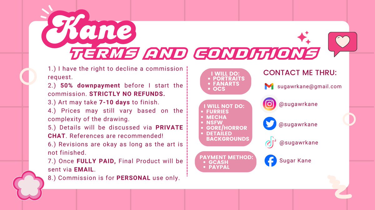 Hi! I am now open for commissions! Please refer to the post below for my commission rates. Thank you!