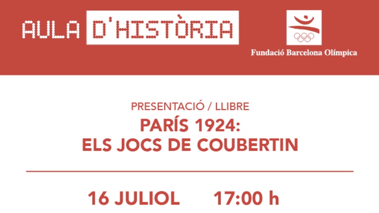 📖 Presentació del llibre 'El llegat de París 1924: els jocs de Coubertin', de Joan Manel Surroca

📍 Museu Olímpic i de l'Esport #Montjuïc
🕔 AVUI a les 17 h
🆓 Inscripció prèvia
ℹ️ i.mtr.cool/pbtulqvypg