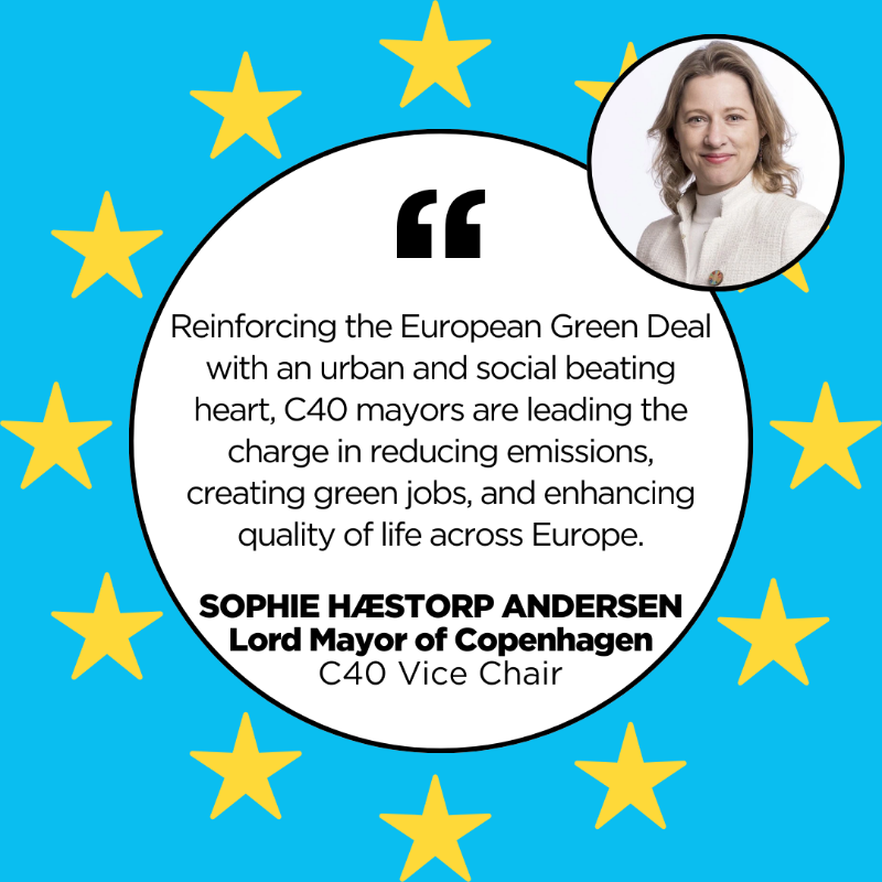 c40cities's tweet photo. Europe is getting hotter twice as fast as the rest of the world. The #EU must follow cities' lead to create a prosperous and safe future for all.

Read the letter from Mayors @SophieHAndersen @anne_hidalgo @beppesala &amp; @eiriksol to @vonderleyen &amp; @EU_Commission.