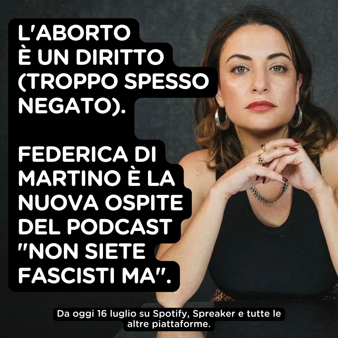 Nel Paese dove secondo Roccella "abortire è più facile che partorire", l'IVGè una corsa a ostacoli che si paga - come dice Federica Di Martino - in "dazi di dolore". 

È uscita la nuova puntata di "Non siete fascisti ma". Ascoltala su Spotify, Spreaker e le altre piattaforme.