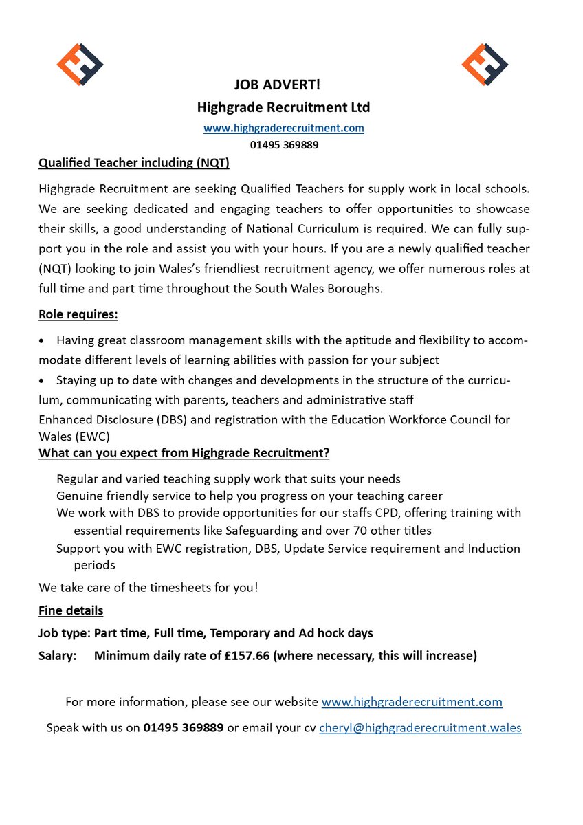 HighgradeRecruitmentLtd tweet media